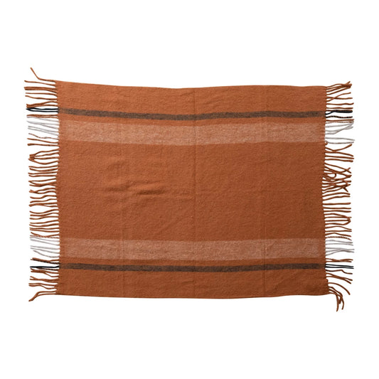 Autumn Brushed Acrylic + New Zealand Wool Throw