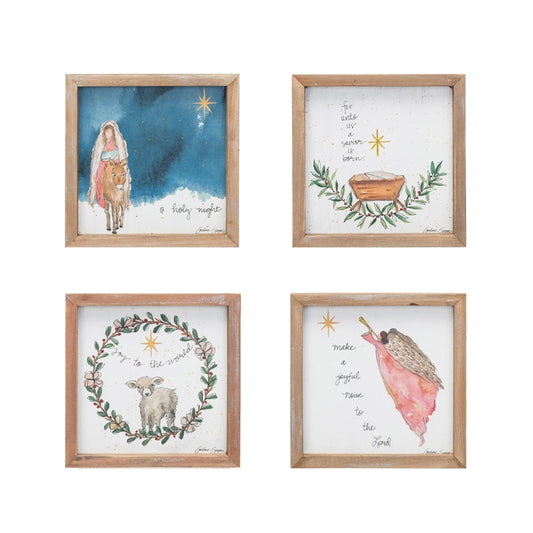 Mary + Jesus Wood Framed Wall Decor (4 Styles)