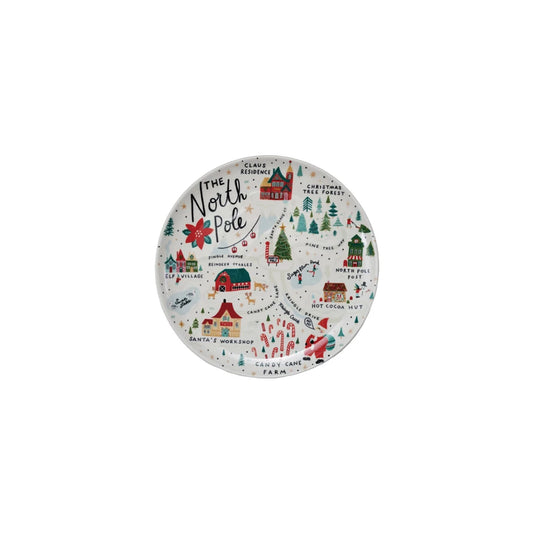 11” North Pole Scene Plate