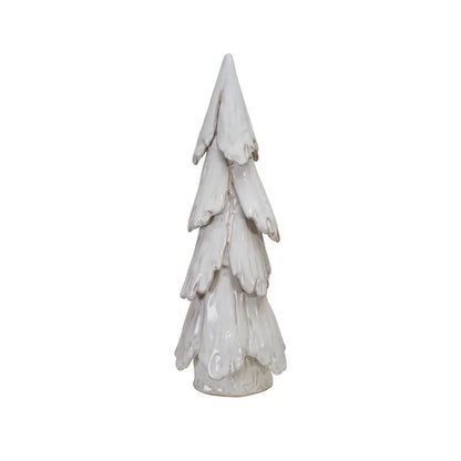 Stoneware Reactive Glaze Tree in White