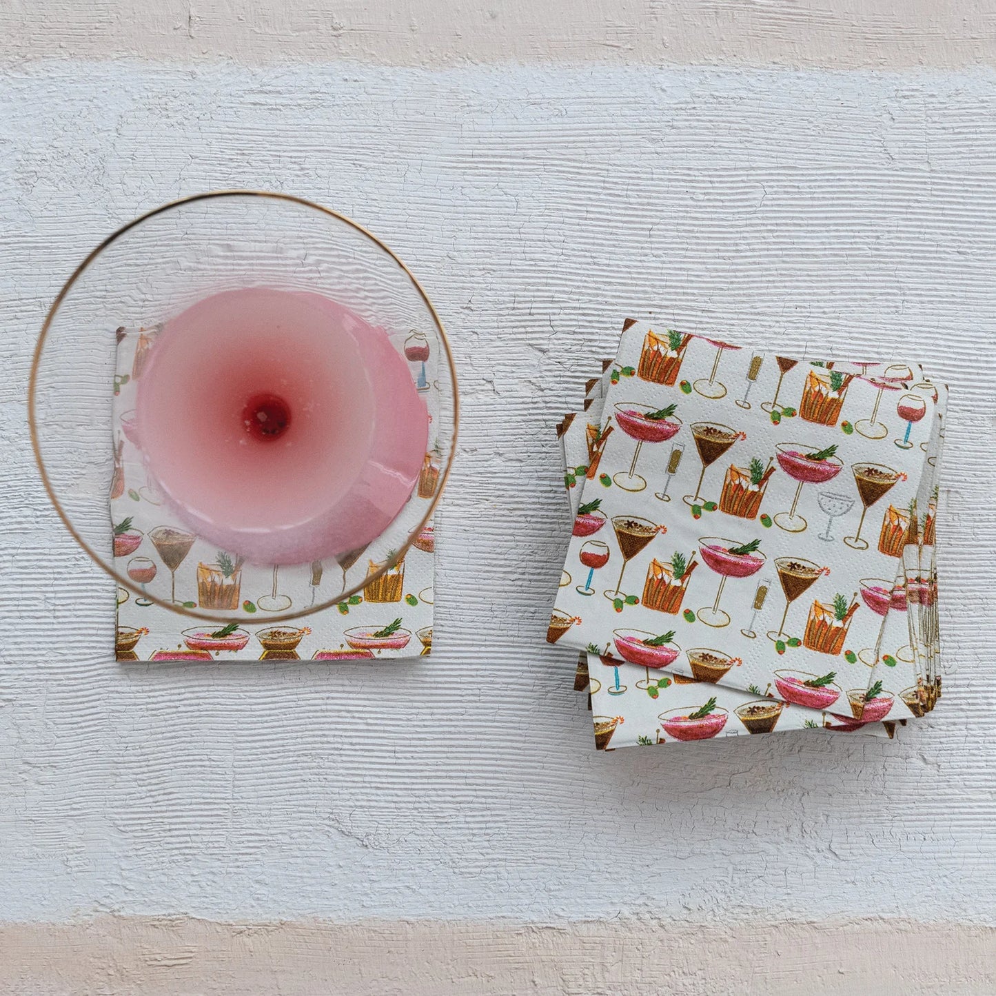 Merry and Bright Cocktail Napkins Set of 50