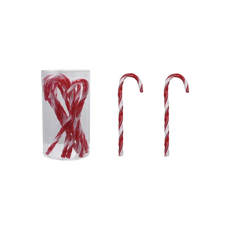 Plastic Candy Cane Drink Stirrers (Set of 10)