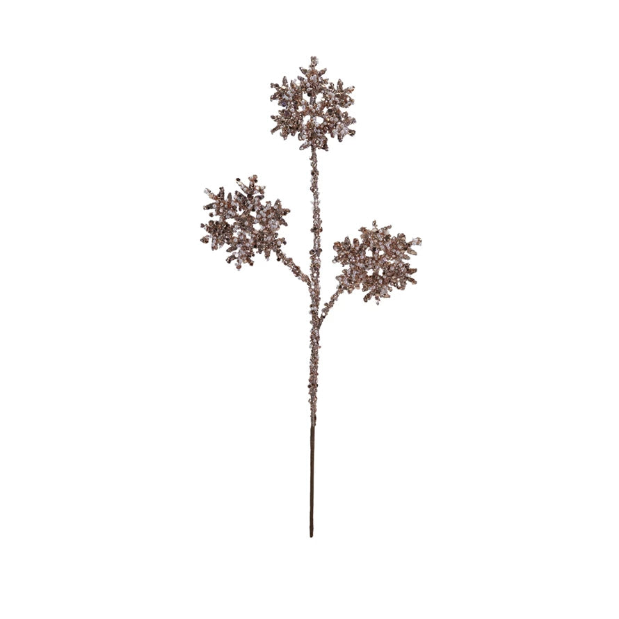 Snowflake Stem with Glitter