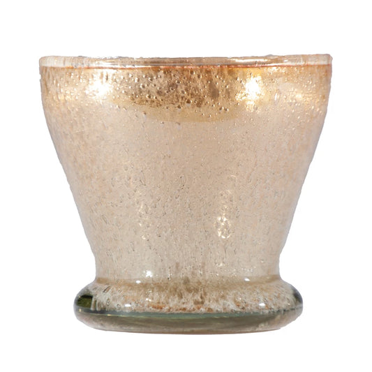 Seeded Glass Votive Holder in Champagne