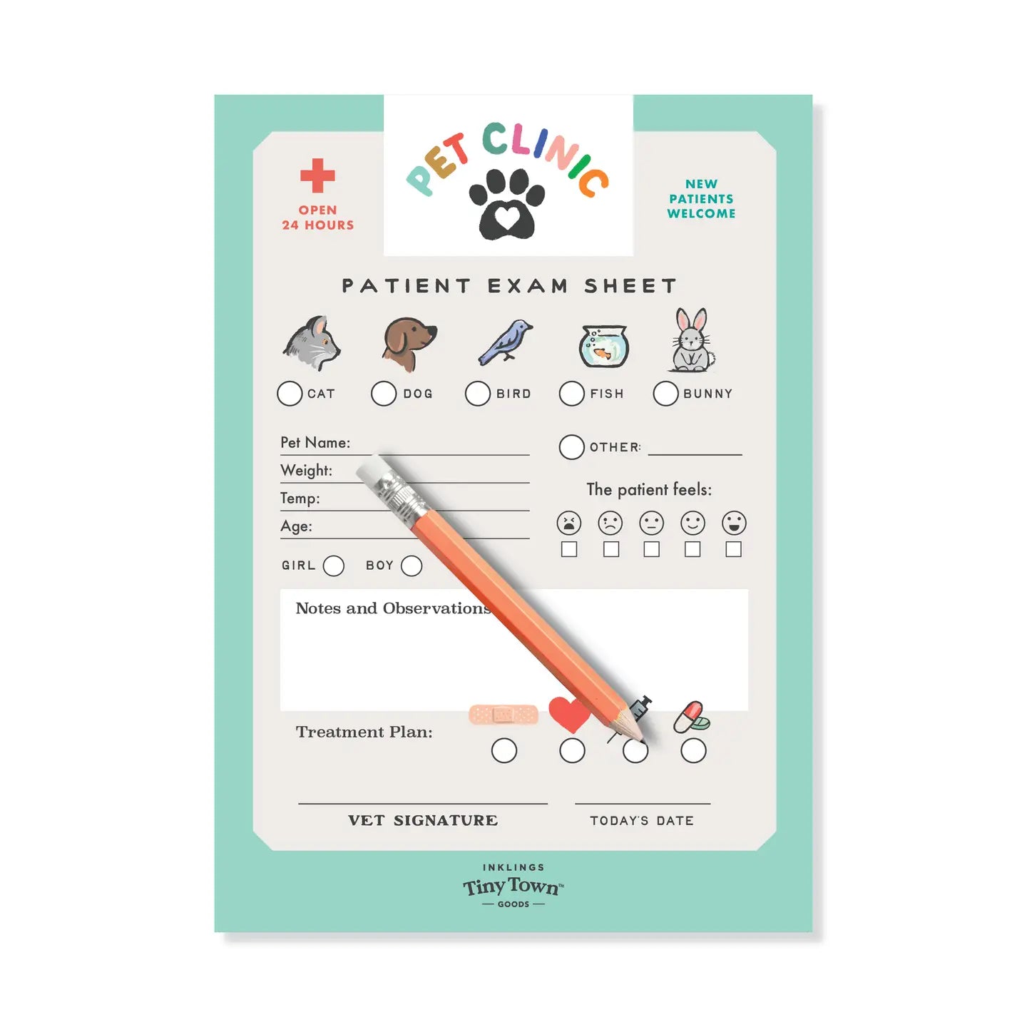 Pet Clinic Play Notepad