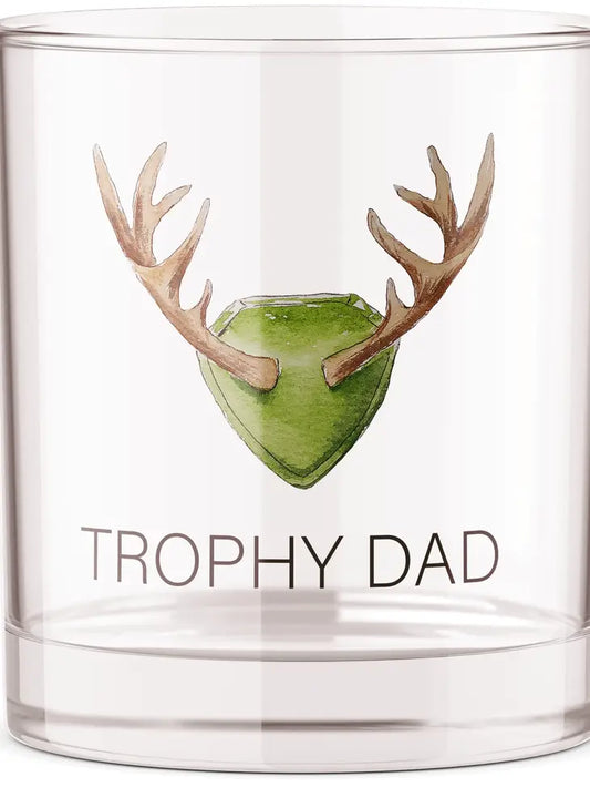 Trophy Dad Rocks Glass