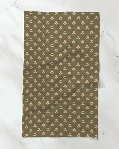 Lucky Flowers Tea Towel