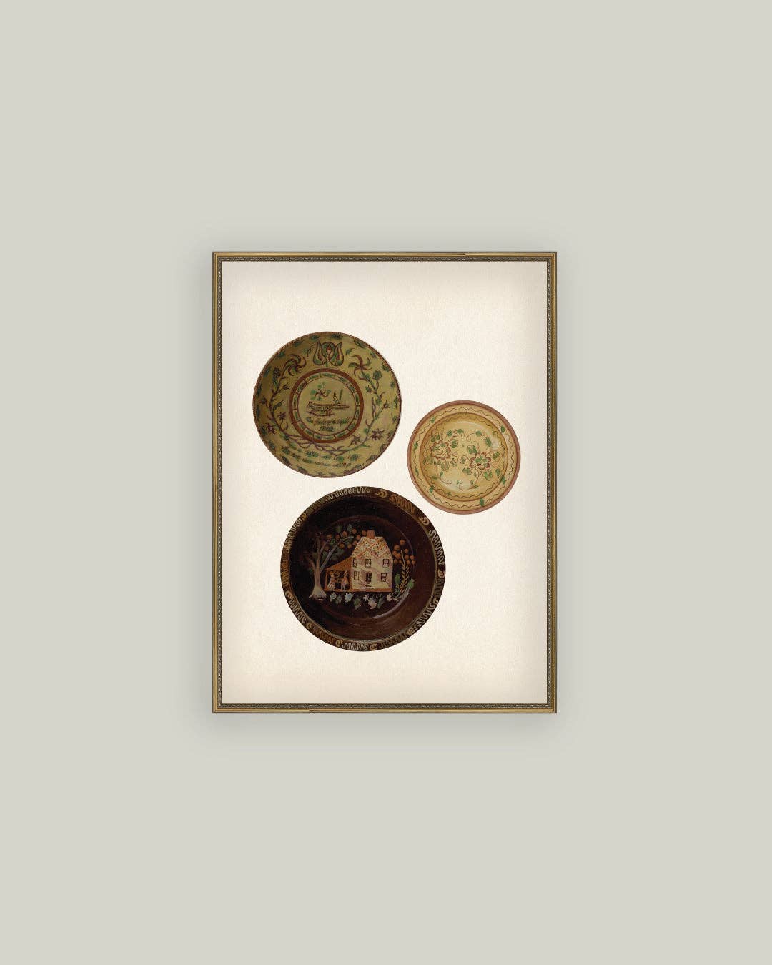 Three Antique Plates: 8x10