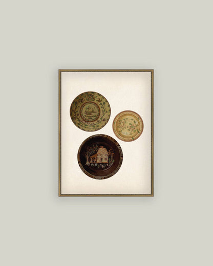 Three Antique Plates: 8x10