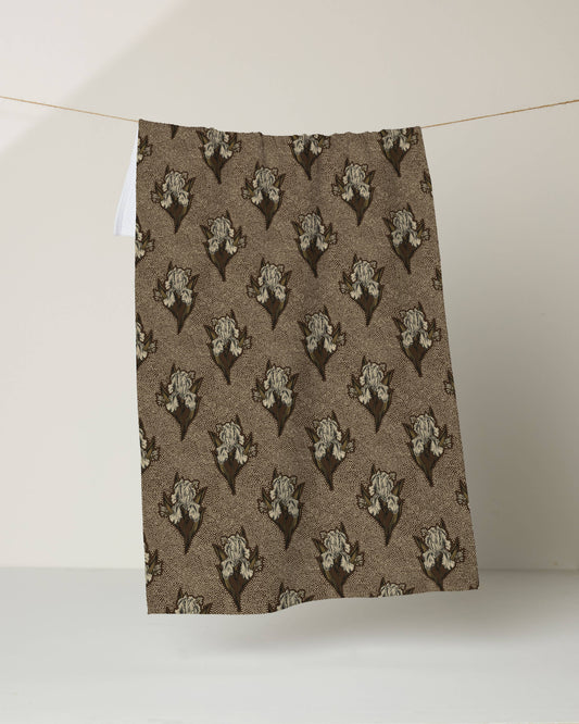 Sepia Iris Tea Towel