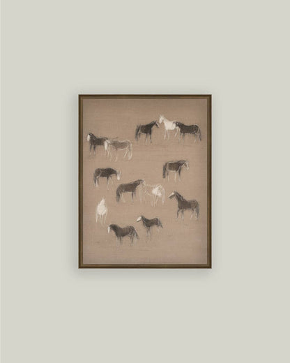 Horse Herd Sketch: 8x10