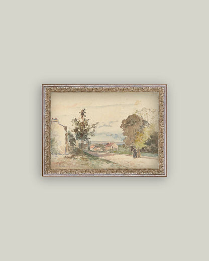 The Road From Versailles Framed Antique Art: 10x8