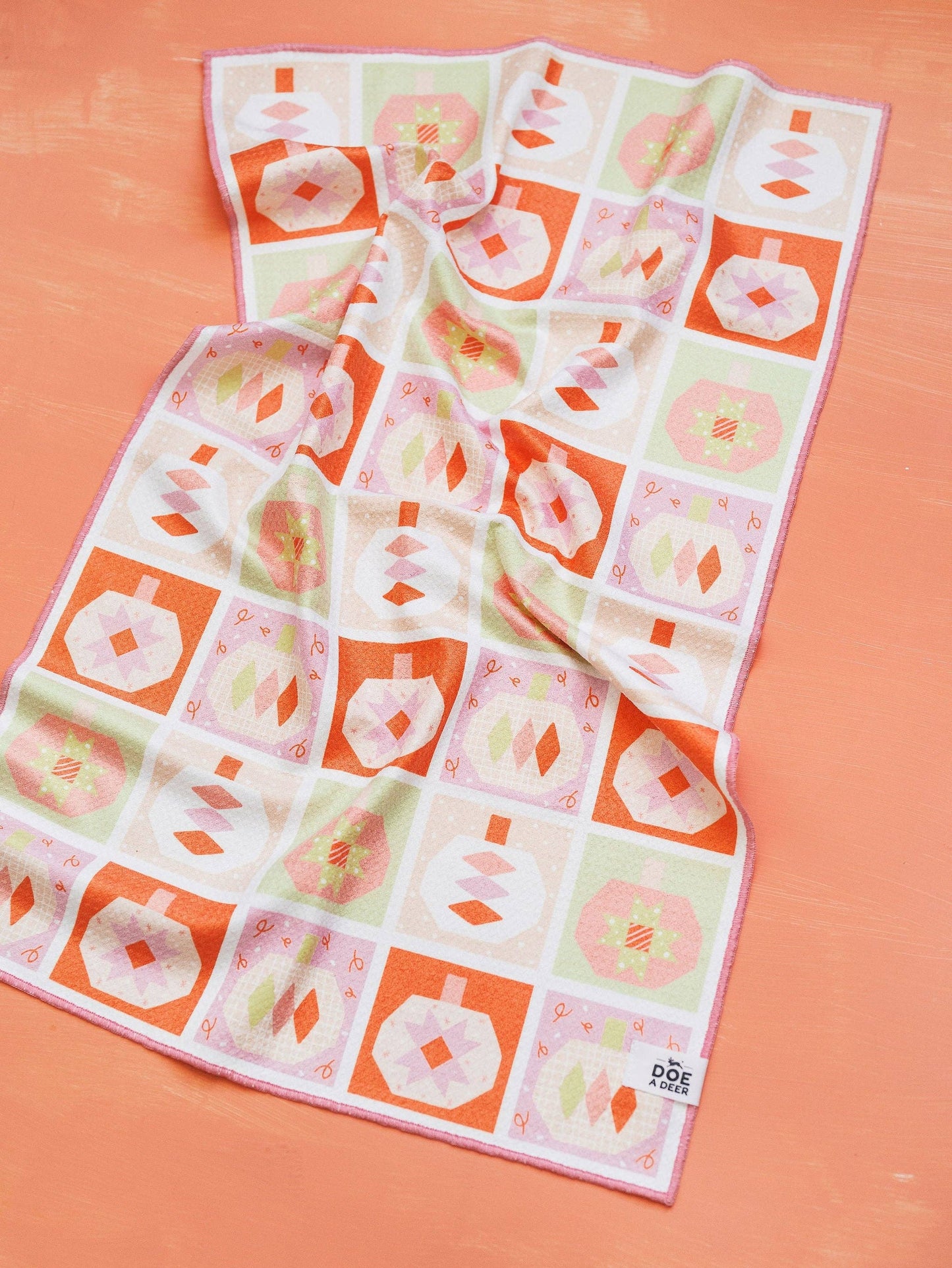 Pumpkin Quilt Waffle Towel | Fall