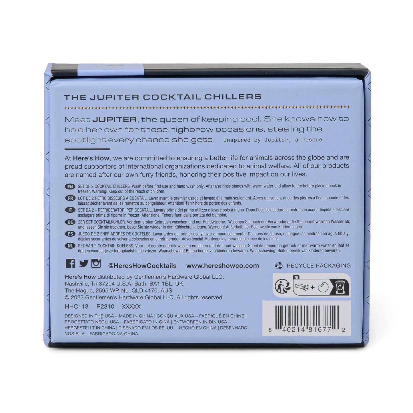 The Jupiter Cocktail Chillers - Silver, Set Of 2