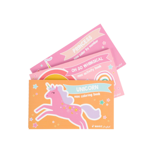 Set of 3 Pink Kids’ Activity Books - Travel & On-the-Go Fun