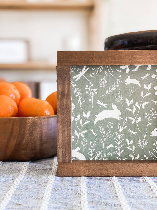 Floral Bunny Wall Decor