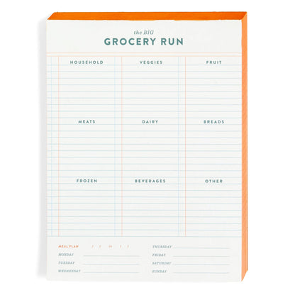 Grocery Run 6x8 Weekly Notepad