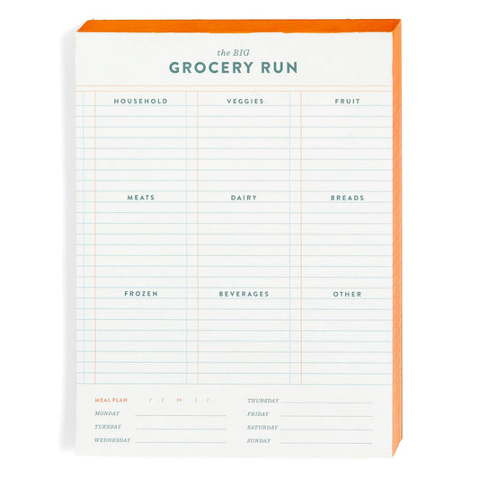 Grocery Run 6x8 Weekly Notepad