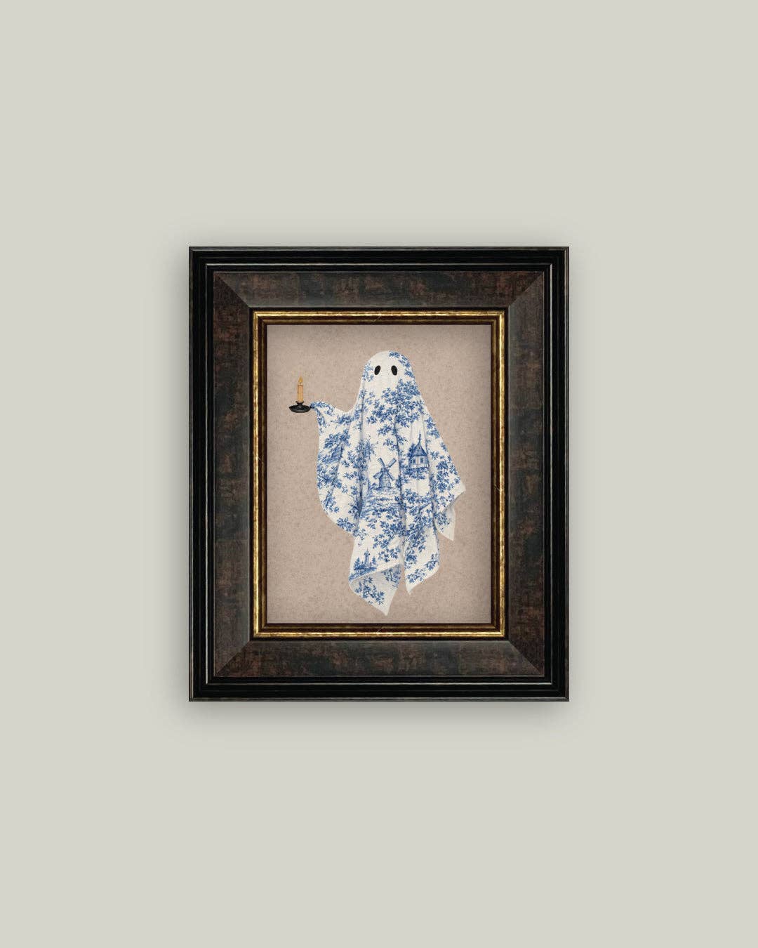 Blue Toile Ghost: 7x9