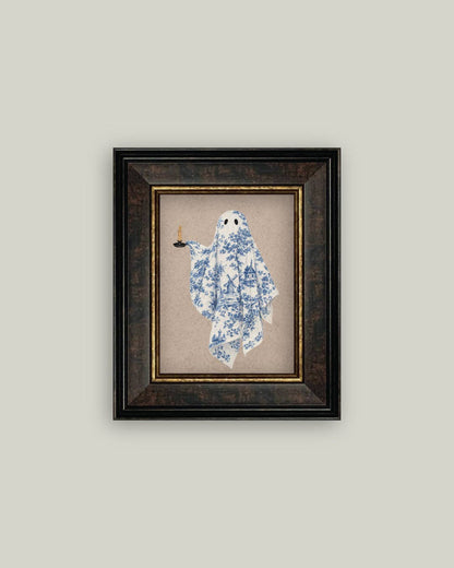 Blue Toile Ghost: 7x9