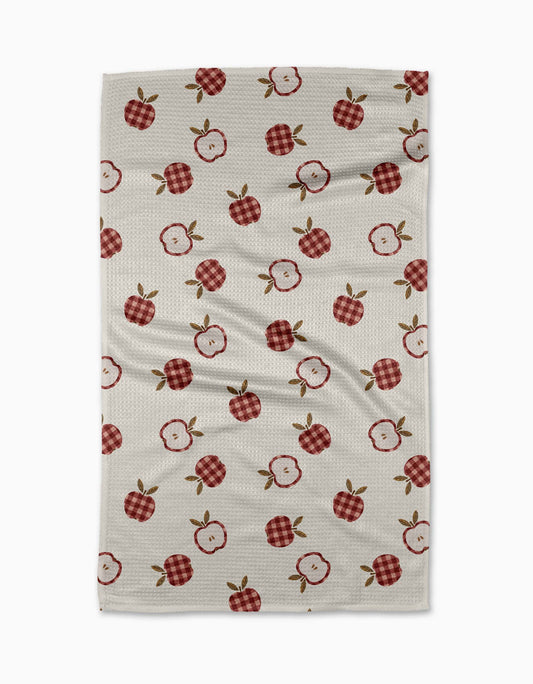 Gingham Apples Tea Towel