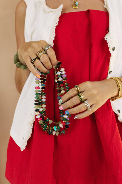 Kaleidoscope Beaded Necklace