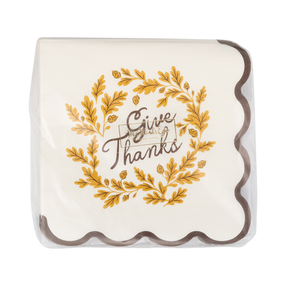 Give Thanks Cocktail Paper Napkins