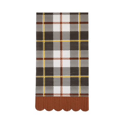 Black Fall Plaid Dinner Napkin