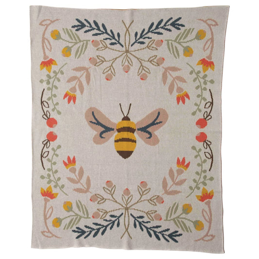 Bee My Baby Knit Baby Blanket