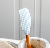 Blue Plaid Rubber Spatula