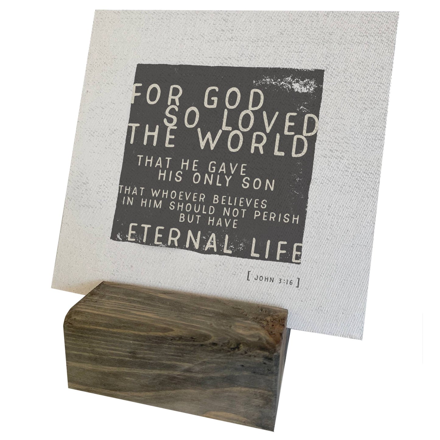 Wood Block Mini Canvas Holder: Wood stain