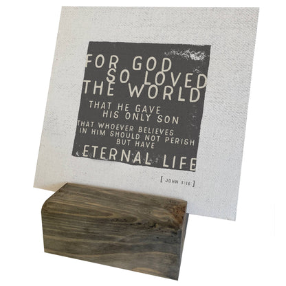 Wood Block Mini Canvas Holder: Wood stain