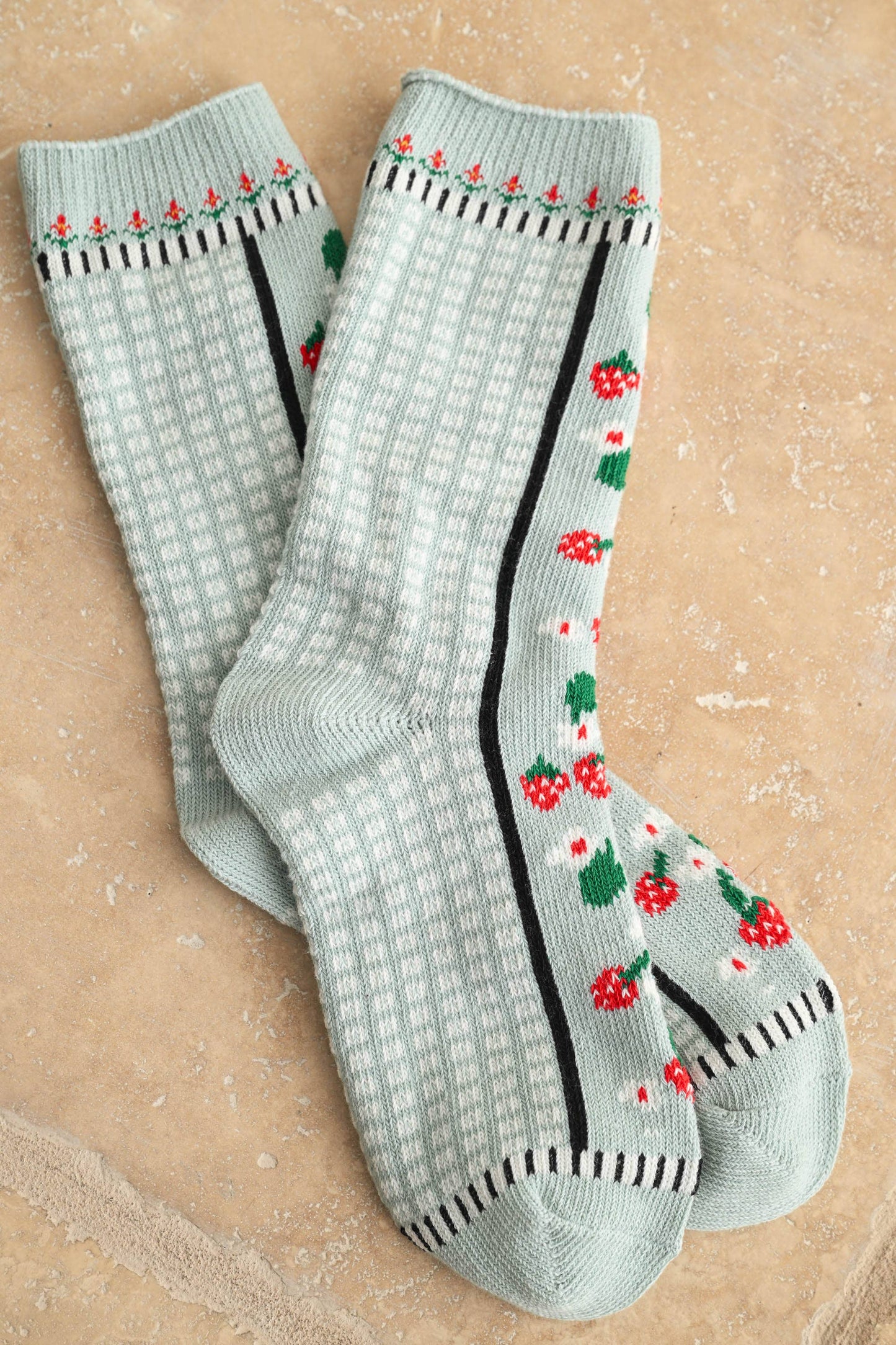 Strawberry + Sage Socks