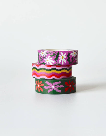 Washi Tape, Set of 3 | Wavy Daisy