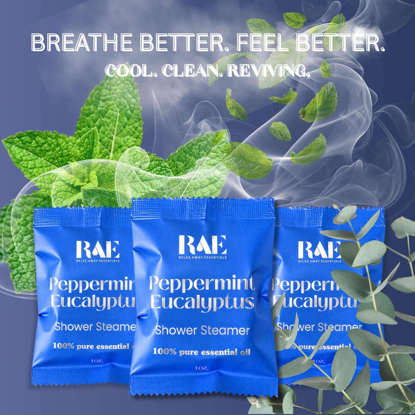 Peppermint Eucalyptus Shower Steamers 6 Pack - Made in USA