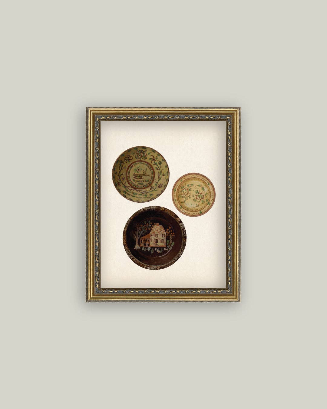 Three Antique Plates: 8x10
