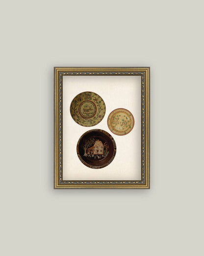 Three Antique Plates: 8x10