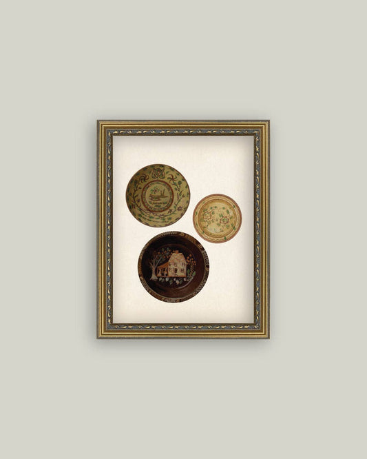 Three Antique Plates: 8x10