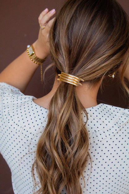 Minimal Gold Ponytail Cuff