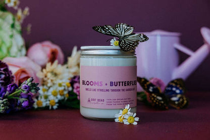 Blooms + Butterflies Candle: 8 oz Candle