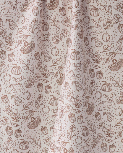 Cozy Flora Tea Towel: White