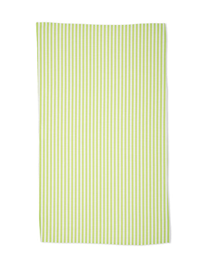 Geometry Summer Stripe Green Tea Towel