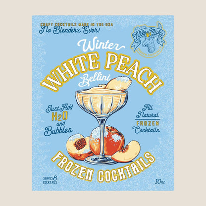 Winter White Peach Bellini Frozen Cocktail