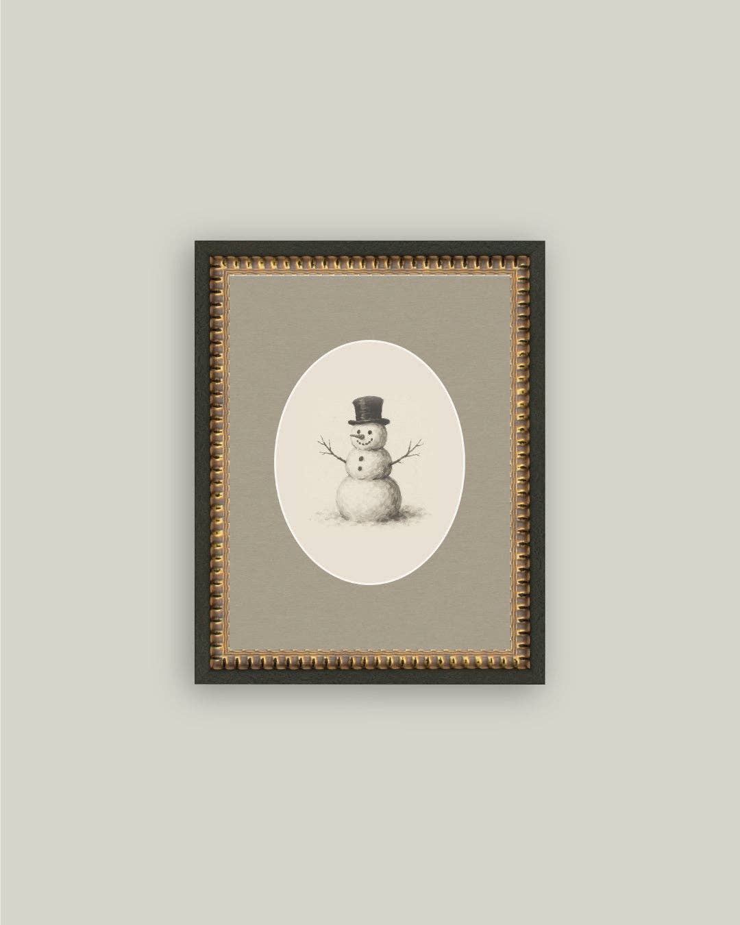 Oval Snowman: 8x10
