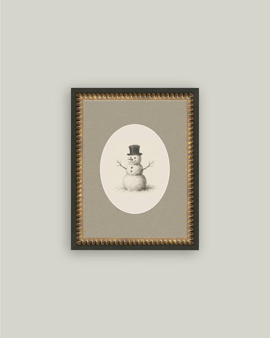Oval Snowman: 8x10