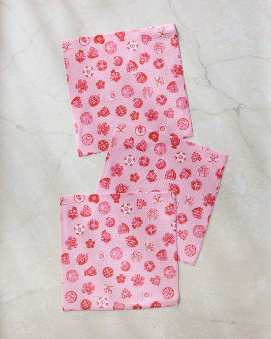 Collecting Buttons Dishcloth Set