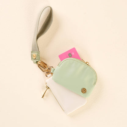 Dynamic Duo Pouch Wristlet-Sage