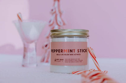 Peppermint Stick Candle: 8 oz Candle
