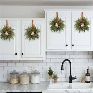 Mini Wreath - Velvet Brown Bow