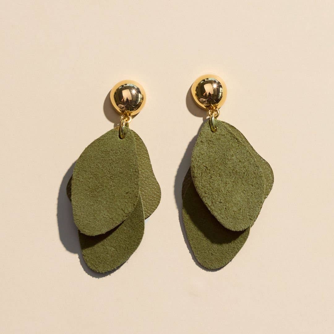 Olive Suede Weston: Gold